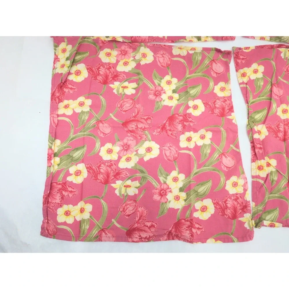 April Cornell Pink Floral Dinner Napkins Set of 4 15
